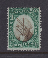 US, Scott RB4a, Used, Manuscript Cancel - Steuermarken