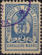 DANEMARK / DENMARK - 1887/88 - VIBORG K.Mathiassen Local Post 2 øre Blue - VF Used -d - Emissions Locales