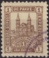 DANEMARK / DENMARK - 1888 - VIBORG K.Mathiassen Local Post 1 øre Brown - VF Used -f - Ortsausgaben
