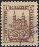 DANEMARK / DENMARK - 1888 - VIBORG K.Mathiassen Local Post 1 øre Brown - VF Used -f - Lokale Uitgaven