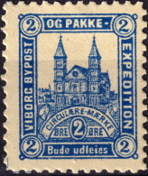 DANEMARK / DENMARK - 1888 - VIBORG K.Mathiassen Local Post 2 øre Blue - No Gum - Local Post Stamps