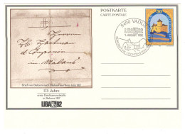 1992 Liechtenstein - Liba 92, Vaduz, Castle, Postmark - Postcard - BX2041 - Storia Postale