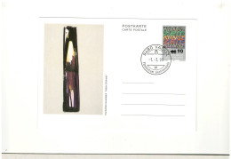 1993 Liechtenstein - Vaduz Postmark, Art, Overprint With Higher Value - Postcard - BX2045 - Briefe U. Dokumente