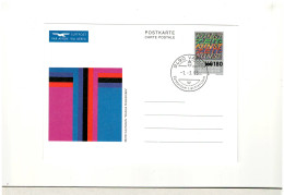1993 Liechtenstein - Vaduz Postmark, Art, Overprint With Higher Value - Postcard - BX2053 - Cartas & Documentos
