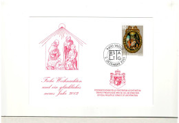 2001 Liechtenstein - Christmas Card - First Day Postmark - - BX2068 - Cartas & Documentos