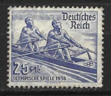 GERMANY......THIRD REICH........" 1936...".....ROWING....OLYMPICS....SG612......25 + 15pt.....GRUBBY....MH.. - Summer 1936: Berlin