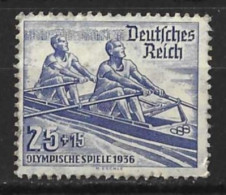 GERMANY......THIRD REICH........" 1936...".....ROWING....OLYMPICS....SG612......25 + 15pt.....GRUBBY....MH.. - Verano 1936: Berlin