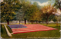 Michigan Detroit Water Works Park Floral Flag 1910 - Detroit