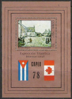 2590 - C U B A - 1978 - ED#: 2470 - MNG SHEET - CAPEX`78 - FLAGS - Timbres