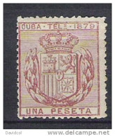 2597C - C U B A - 1879 - TELEGRAPHS - EDIF#: 46 - MINT - Telégrafo