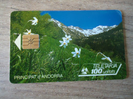 ANDORRA USED CARDS LANDSCAPES FLOWERS - Flores