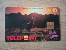 PERU USED CARDS ANIMALS LAMA - Pérou