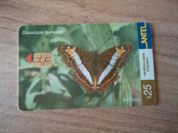 URUGUAY  USED CARDS  BUTTERFLIES  25 - Mariposas