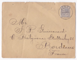 Enveloppe De 1886 Jerez De La Frontera , Cachet Jerez, Madrid , Bordeaux . Avec Timbre 25 Centimos Alphonse XII - Briefe U. Dokumente