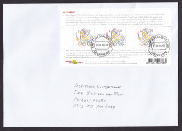 Netherlands: Cover, 2006, 3 Stamps, Souvenir Sheet, Painting Karel Appel, Cobra Art (traces Of Use) - Brieven En Documenten