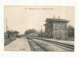 Cp, Chemin De Fer, Intérieur De La Gare , 91, ORSAY ,  Vierge - Stazioni Senza Treni