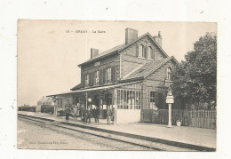 Cp, Chemin De Fer,  La Gare , 62 , BRUAY,  écrite 1915 - Stazioni Senza Treni