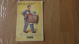 GIEN CARTE A SYSTEME POSTE V'LA LE COURRIER - Gien