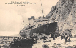 76-DIEPPE- 5 AOÛT 1924 LE PAQUEBOT " NEWHAVEN " ECHOUE SUR LA CÔTE DE BERNEVAL - Dieppe