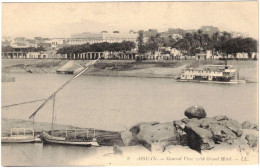 Egypte - Assouan - General View With Grand Hôtel - Carte Postale Vierge - Aswan