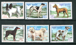 KAMPUCHEA- Y&T N°719 à 724- Oblitéré (chiens) - Kampuchea