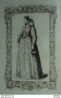 Angleterre Noble Dame  (détails) 1859 - Estampes & Gravures