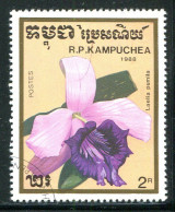 KAMPUCHEA- Y&T N°842- Oblitéré (fleurs- Orchidées) - Kampuchea