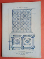 LES METAUX OUVRES 1883 LITHO FER FONTE CUIVRE ZINC " PLAQUE DE FOYER EN FONTE MAGNE ARCH " 1 PLANCHE - Architecture