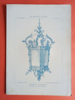 LES METAUX OUVRES 1883 LITHO FER FONTE CUIVRE ZINC " LANTERNE D'ESCALIER Mr BIRET SERRURIER A AVIGNON " 1 PLANCHE - Architecture