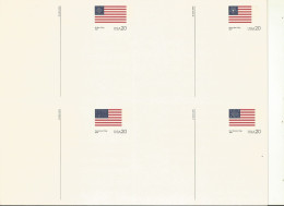 USA  4 CARTES PRE TIMBREES SERIE DRAPEAUX. - 1981-00