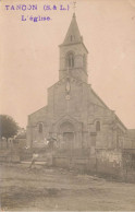 Tancon * Carte Photo 1905 * Place Et église Du Village * Villageois - Andere & Zonder Classificatie