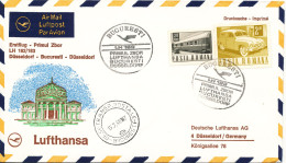 Romania Cover First Lufthansa Flight Primul Zbor Bucuresti - Düsseldorf 15-7-1968 - Cartas & Documentos