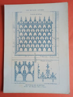 LES METAUX OUVRES 1883 LITHO FER FONTE CUIVRE ZINC " DEFENSE DE FENETRE ECOLE DES BEAUX ARTS A PARIS " 1 PLANCHE - Architecture