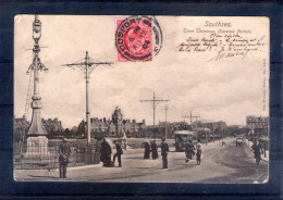 Angleterre. Southsea. Tram Terminus, Clarence Parade. Coins émoussés - Southsea