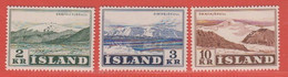 1957 Iceland ** (sans Charn., MNH, Postfrish)  Yv  274/6		Mi  316/8		FA  350/2 - Nuevos