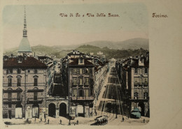 Torino // Via Di Po E Via Della Secca  (Tram) Ca 1900 - Transport