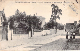 FRANCE - 95 - CORMEILLES EN VEXIN - Route De La Bruyère Et L'étude - Carte Postale Ancienne - Cormeilles En Parisis