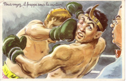 Illustration ORDNER Ed Photochrom N°989 - Humour Sport  Boxe - CPSM  9x14 TBE Neuve - Ordner, P.