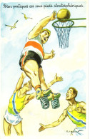 Illustration ORDNER  Ed Photochrom N°989 - Humour Sport  Basket Ball  Pieds Ressort - CPSM  9x14 TBE Neuve - Ordner, P.