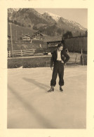 Patineuse * Patinage Patinoire * Chateau D'oo ? 1937 * Sport Alpes Montagne * Photo Ancienne 9x6.5cm - Kunstschaatsen