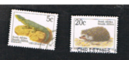 SUD AFRICA (SOUTH AFRICA) - SG 806.808 - 1993   ENDANGERED ANIMALS (NAME IN LATIN LANGUAGE)  - USED - Used Stamps