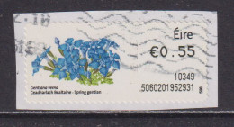 IRELAND  -  2010 Spring Gentian SOAR (Stamp On A Roll)  Used On Piece As Scan - Oblitérés