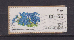 IRELAND  -  2010 Spring Gentian SOAR (Stamp On A Roll)  Used On Piece As Scan - Used Stamps