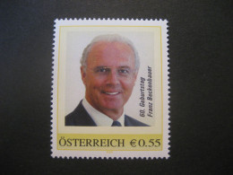 Österreich- Personalisierte Briefmarke 60. Geburtstag Franz Beckenbauer Ungebraucht - Personalisierte Briefmarken