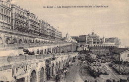 ALGERIE - ALGER - Les Rampes Et Le Boulevard De La République - Carte Postale Ancienne - Algiers