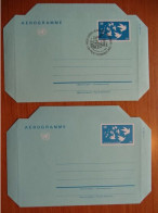 United Nations - Vereinte Nationen - 2 Aerogrammes Dont 1 Neuf & 1 Avec Cachet Premier Jour - 1987 - Covers & Documents