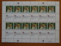 United Nations - Vereinte Nationen - Bloc / Feuillet 12 Timbres - Human Rights - Droits De L'Homme - Article 3 - 1989 - Collezioni & Lotti