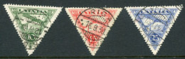 LATVIA 1928 Airmail Used.  Michel 129-31 - Lettonia