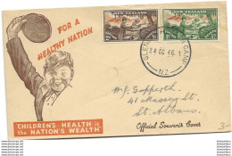 212 - 5 - Enveloppe Avec Timbres "For A Healthy Nation 1946" - Storia Postale