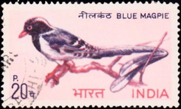 India 1968 BIRDS ~ Wildlife Preservation - Fauna / Birds 1v STAMP "BLUE MAGPIE" USED (Cancellation Would Differ) - Spechten En Klimvogels